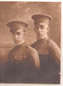 Twin brothers Rollie and Roy Laster were Lawrencians who served in the Army during World War I. They later made their living as barbers in town.